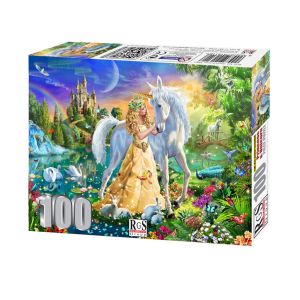 Princess & unicorn 100pc puzzle